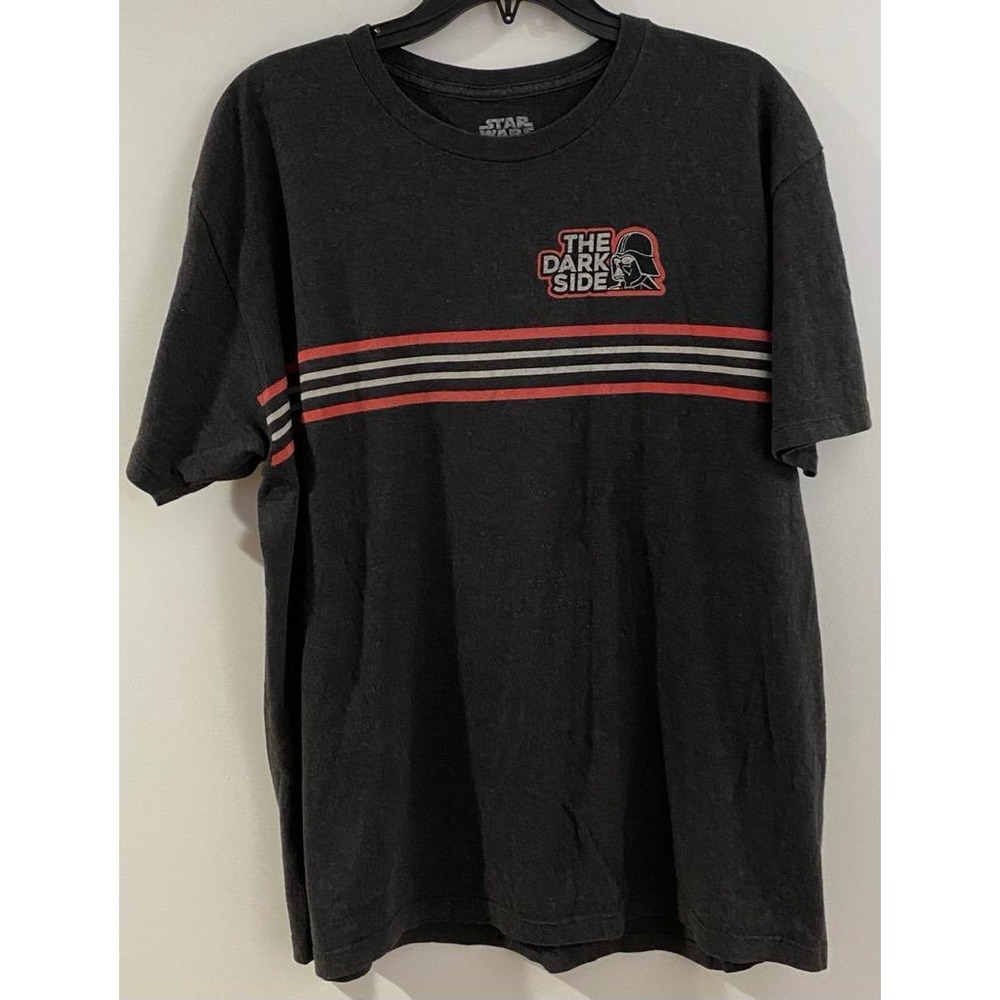 The Dark Side Fifth Sun Star Wars Short Sleeve T Shirt‎ Stripes Gray Size XL